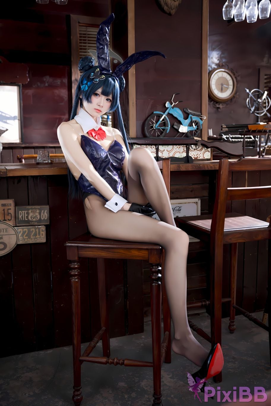 Cosplay Jiuqi Meow Blue Archives Longhua Concubine Saki Bunny Girl PixiBB.COM 036