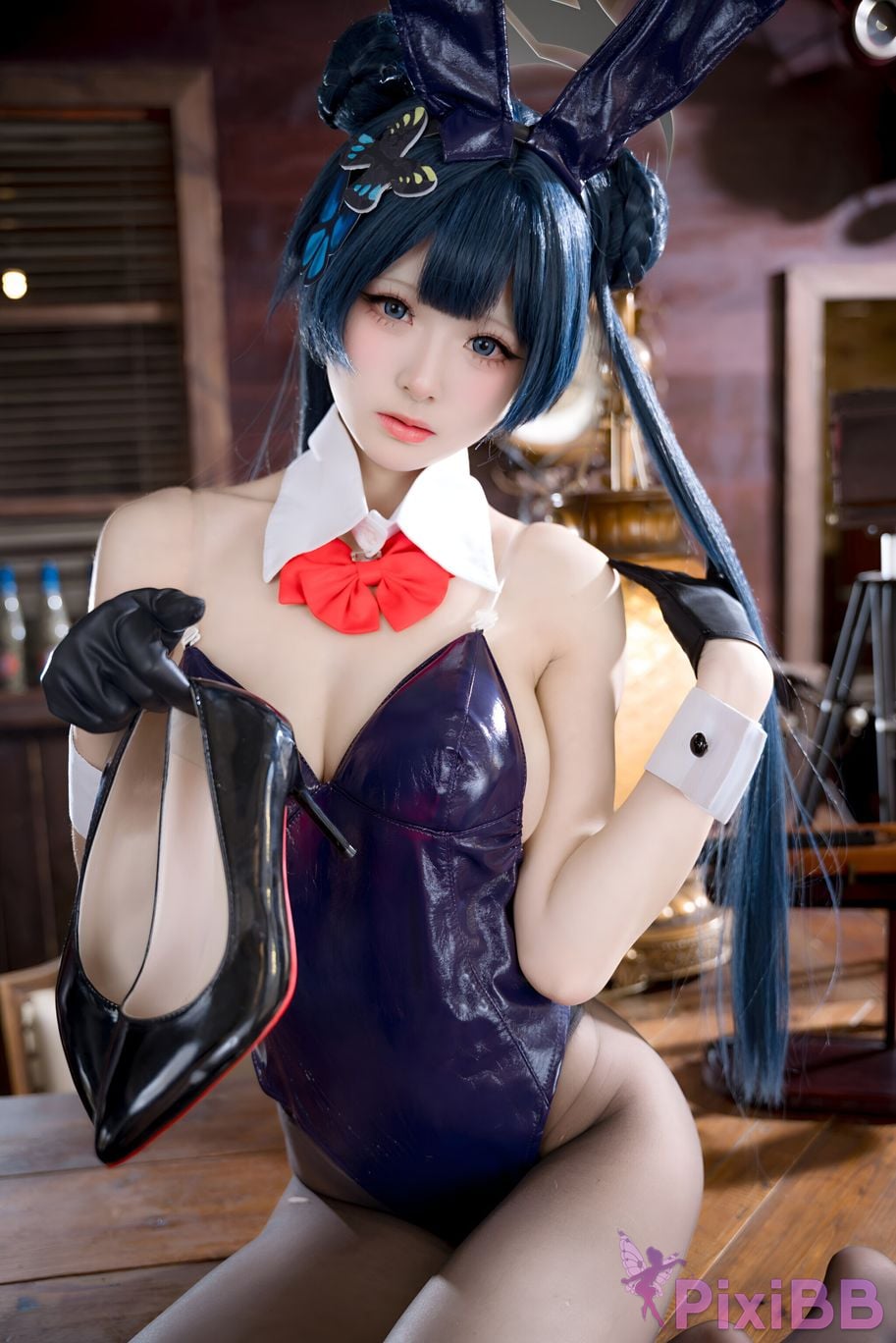 Cosplay Jiuqi Meow Blue Archives Longhua Concubine Saki Bunny Girl PixiBB.COM 039