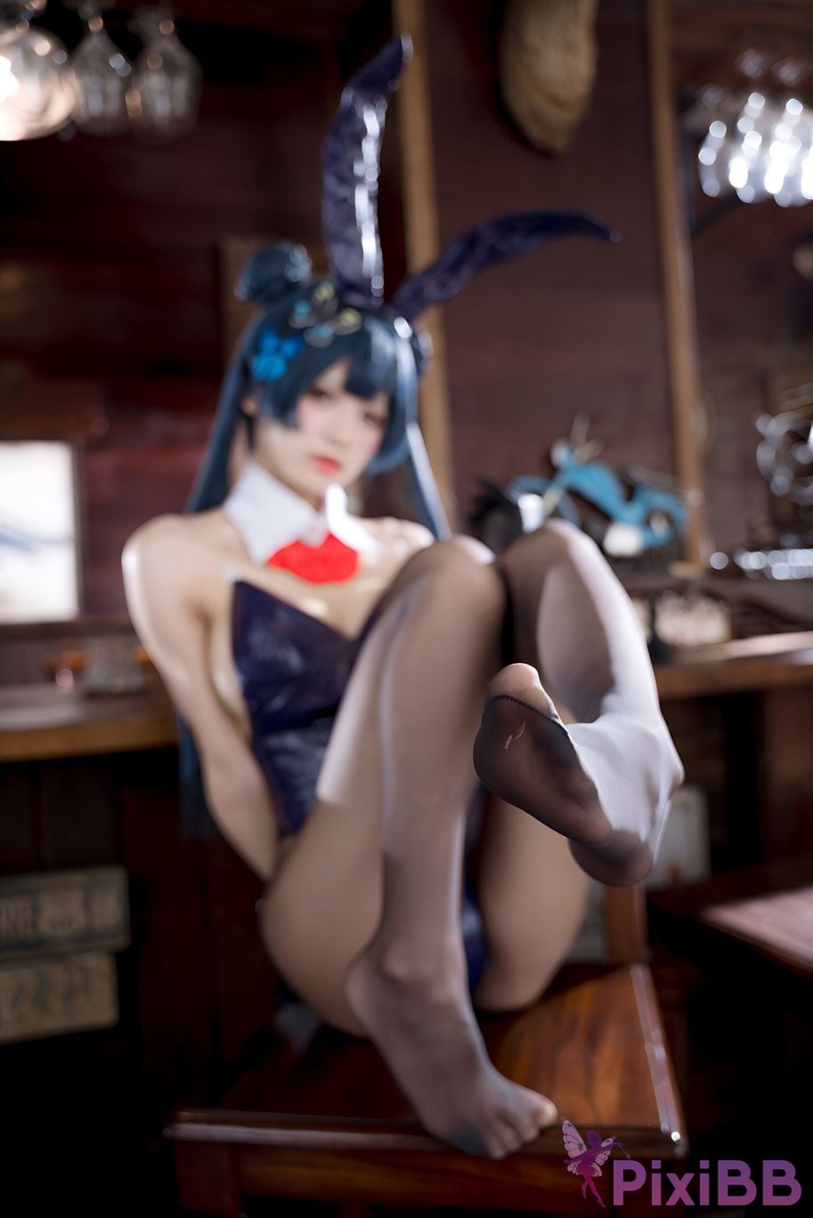 Cosplay Jiuqi Meow Blue Archives Longhua Concubine Saki Bunny Girl PixiBB.COM 048