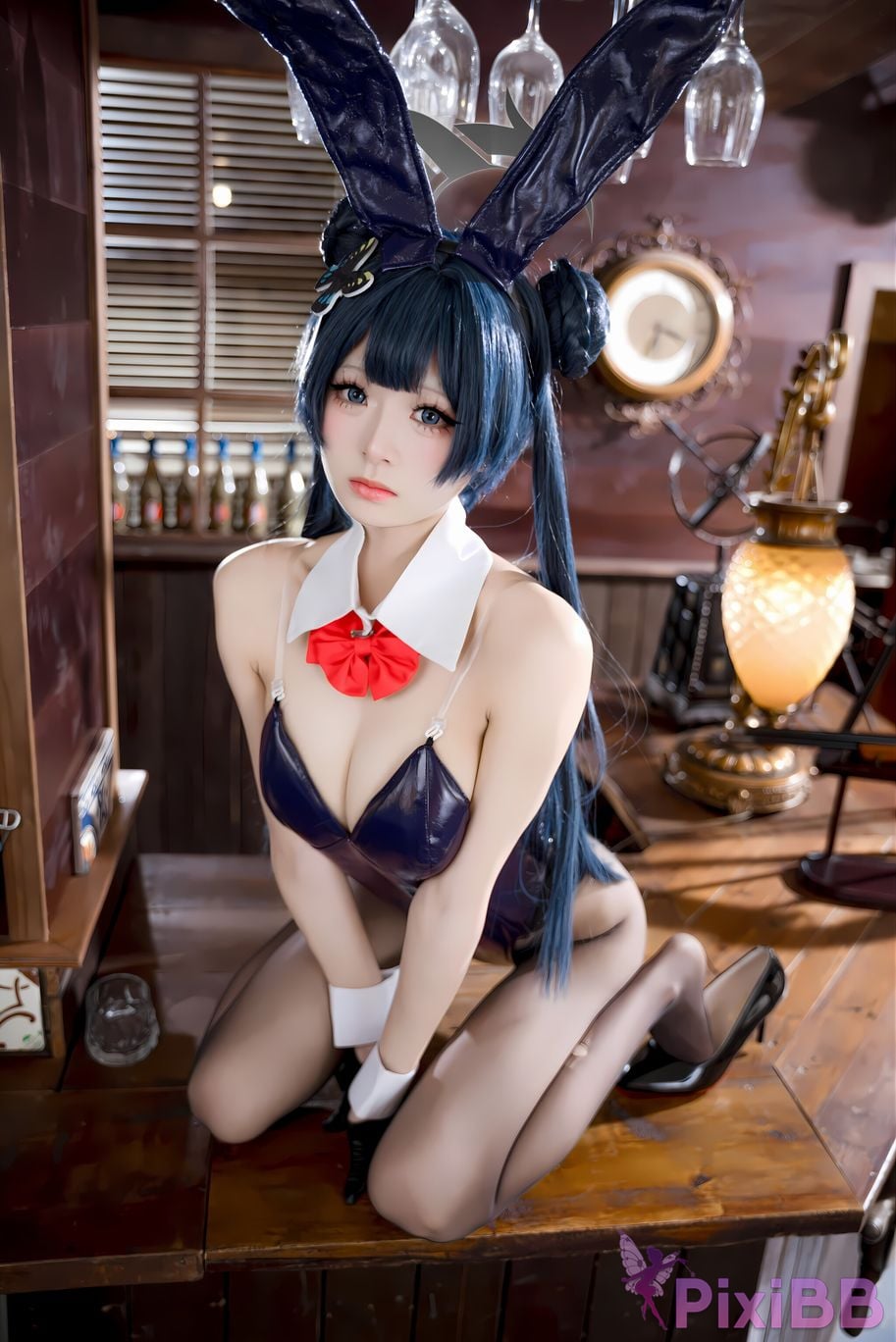 Cosplay Jiuqi Meow Blue Archives Longhua Concubine Saki Bunny Girl PixiBB.COM 053