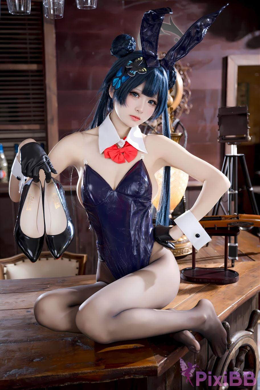 Cosplay Jiuqi Meow Blue Archives Longhua Concubine Saki Bunny Girl PixiBB.COM 054