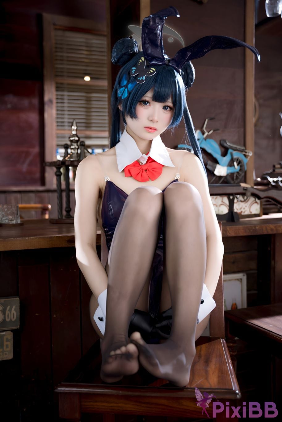 Cosplay Jiuqi Meow Blue Archives Longhua Concubine Saki Bunny Girl PixiBB.COM 056