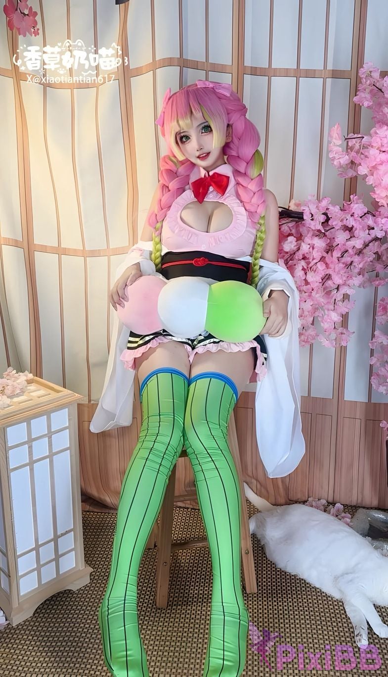 Cosplayer Vanilla Milk Meow D e m o n S l a y r K i t s u Y b Kanroji Mitsuri Collectors Edition PixiBB.COM 002