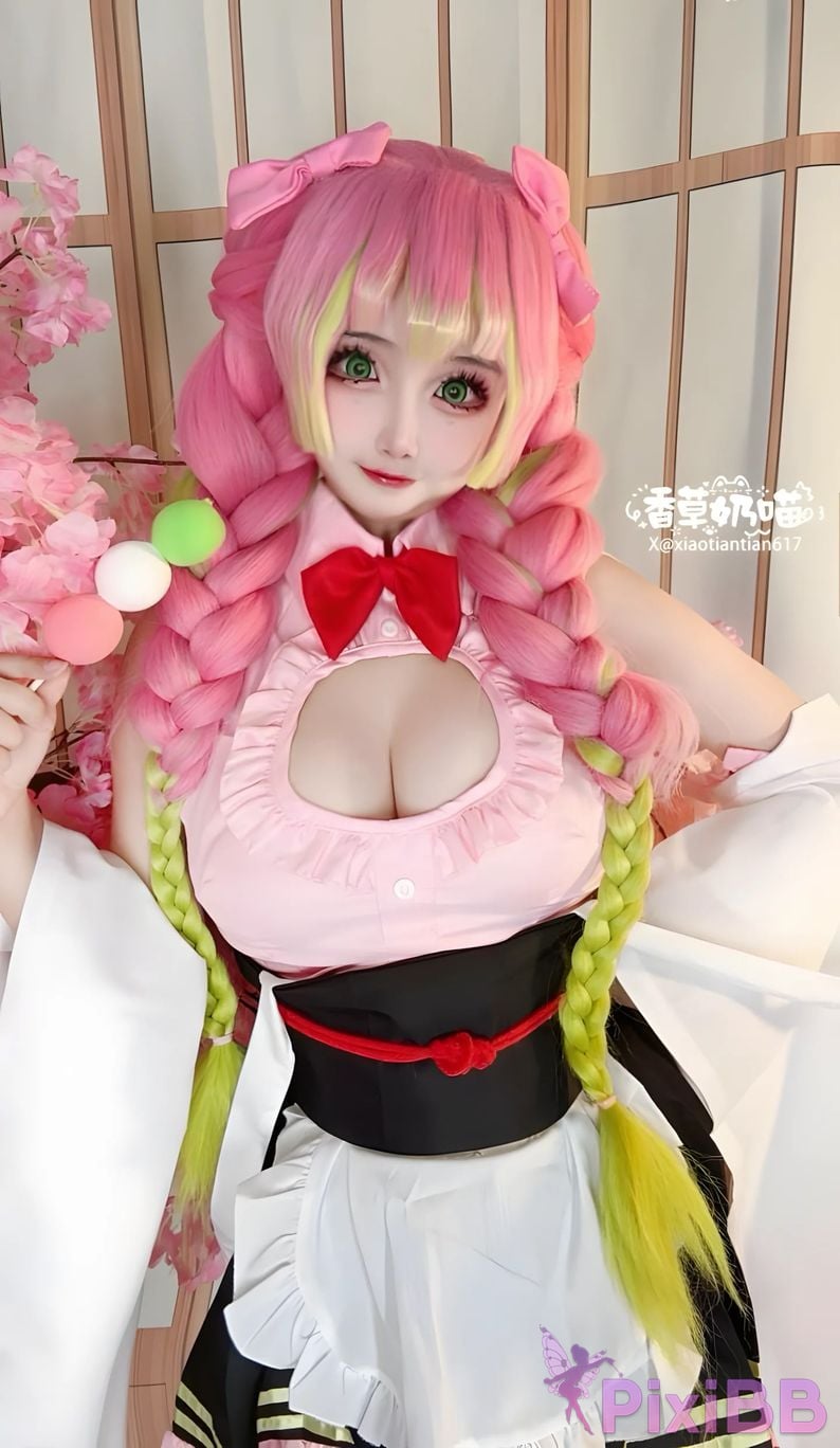 Cosplayer Vanilla Milk Meow D e m o n S l a y r K i t s u Y b Kanroji Mitsuri Collectors Edition PixiBB.COM 019