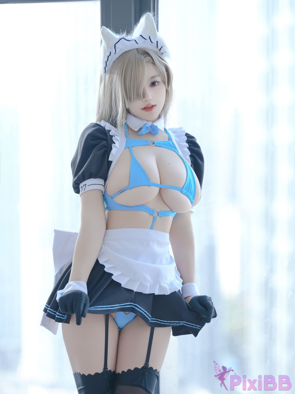 Cosplay Chiyo w Okura Azure Archives Ichinose Akina Maid PixiBB.COM 005