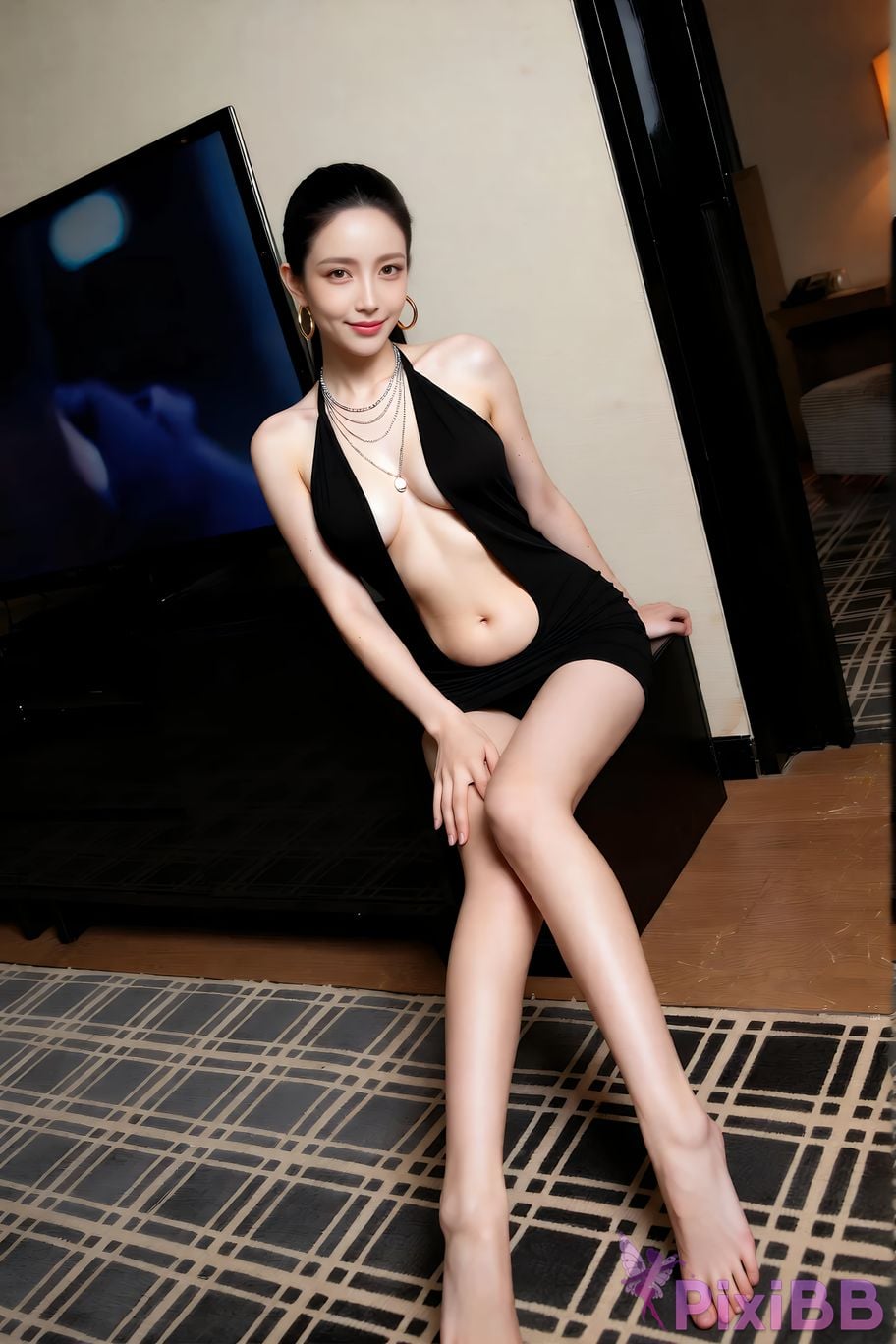 AIGirl Leyao Deep V skirt PixiBB.COM 072