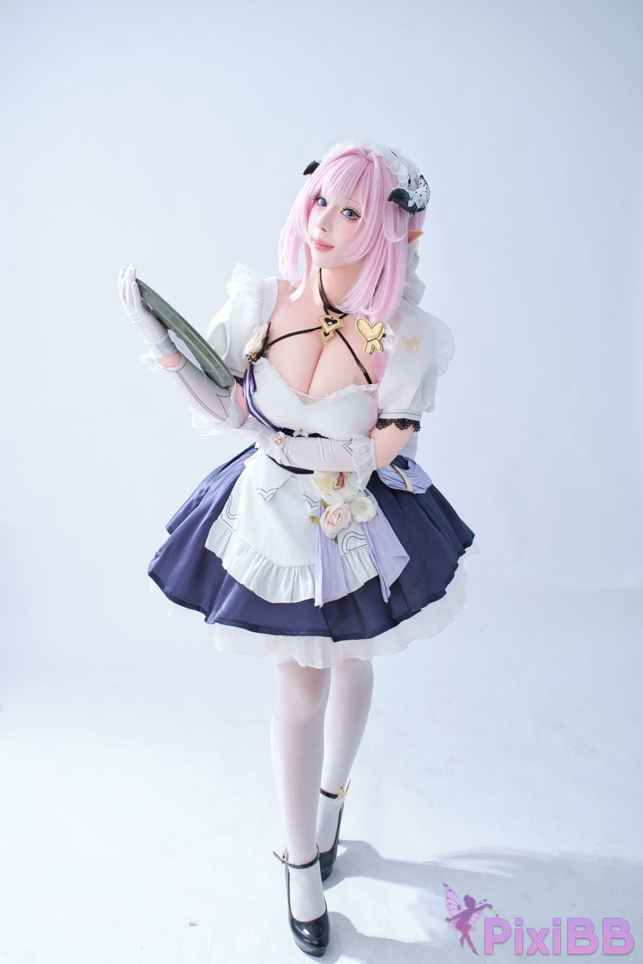 Cosplayer walnut meow Honkai Impact 3 Alicia maid PixiBB.COM 035