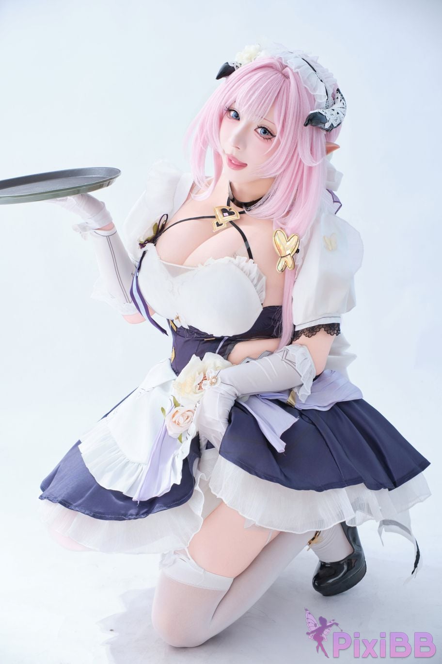 Cosplayer walnut meow Honkai Impact 3 Alicia maid PixiBB.COM 040
