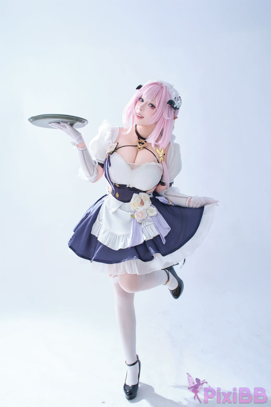 Cosplayer walnut meow Honkai Impact 3 Alicia maid PixiBB.COM 044