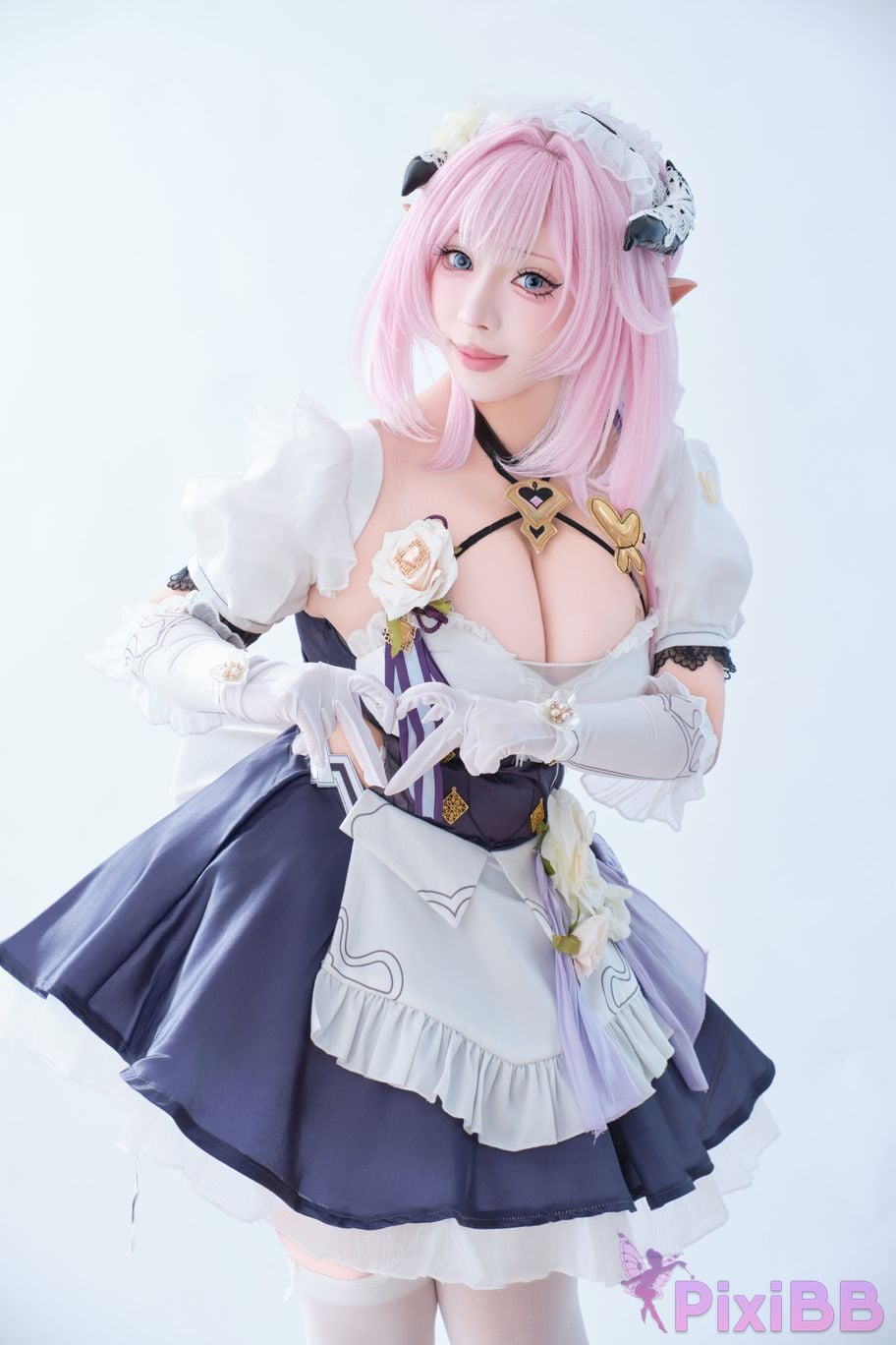 Cosplayer walnut meow Honkai Impact 3 Alicia maid PixiBB.COM 048