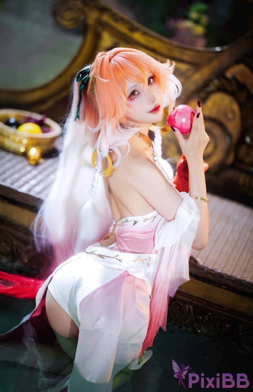 Cosplayer Its Suqing long break swimsuit PixiBB.COM 002