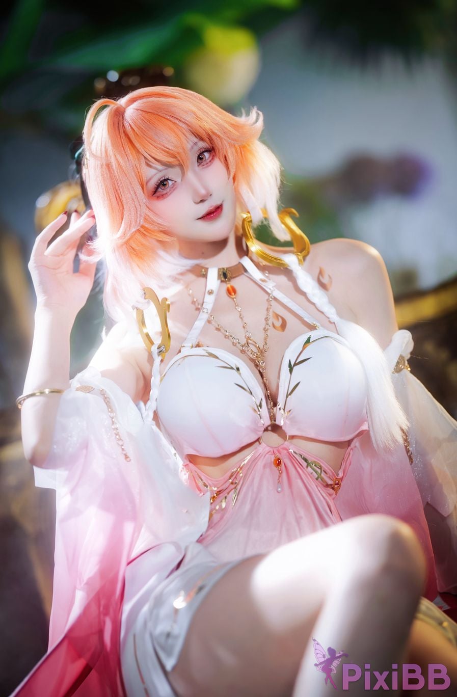 Cosplayer Its Suqing long break swimsuit PixiBB.COM 004