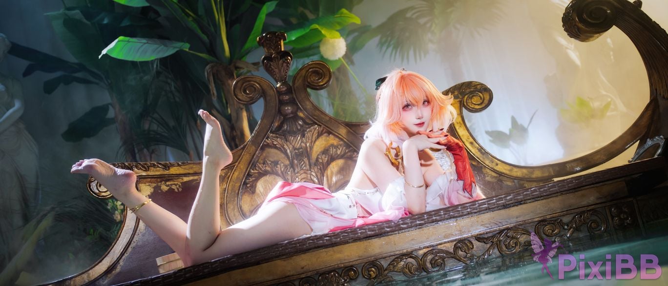 Cosplayer Its Suqing long break swimsuit PixiBB.COM 005