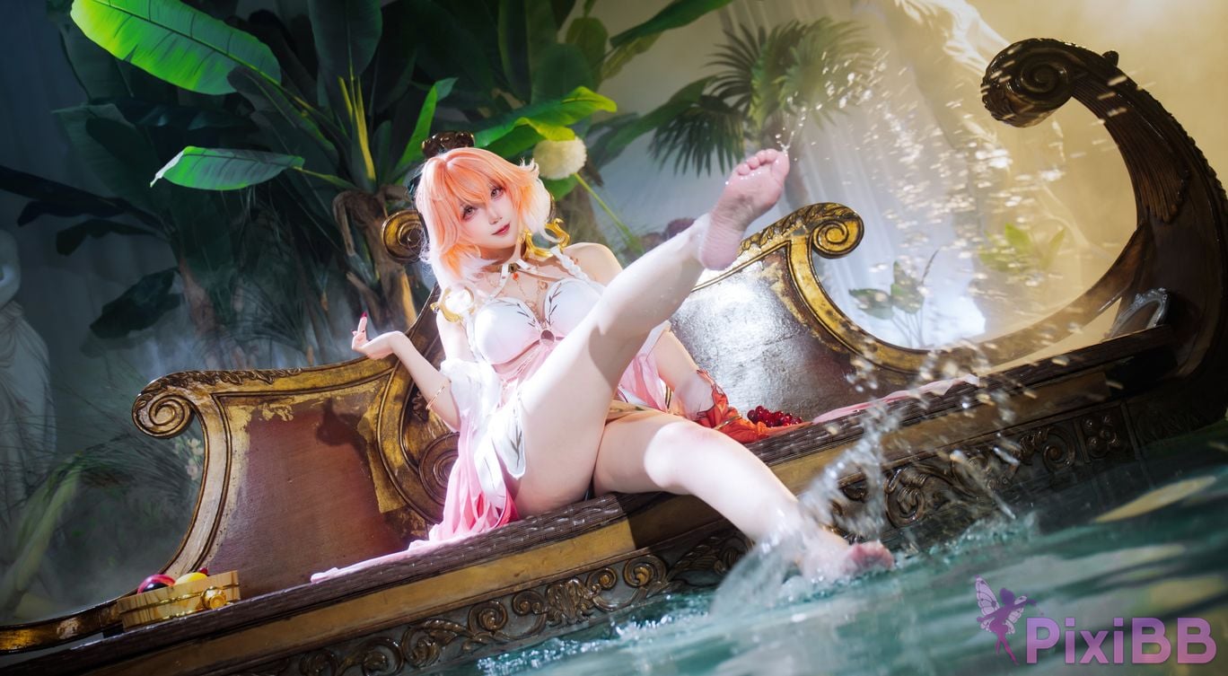 Cosplayer Its Suqing long break swimsuit PixiBB.COM 008