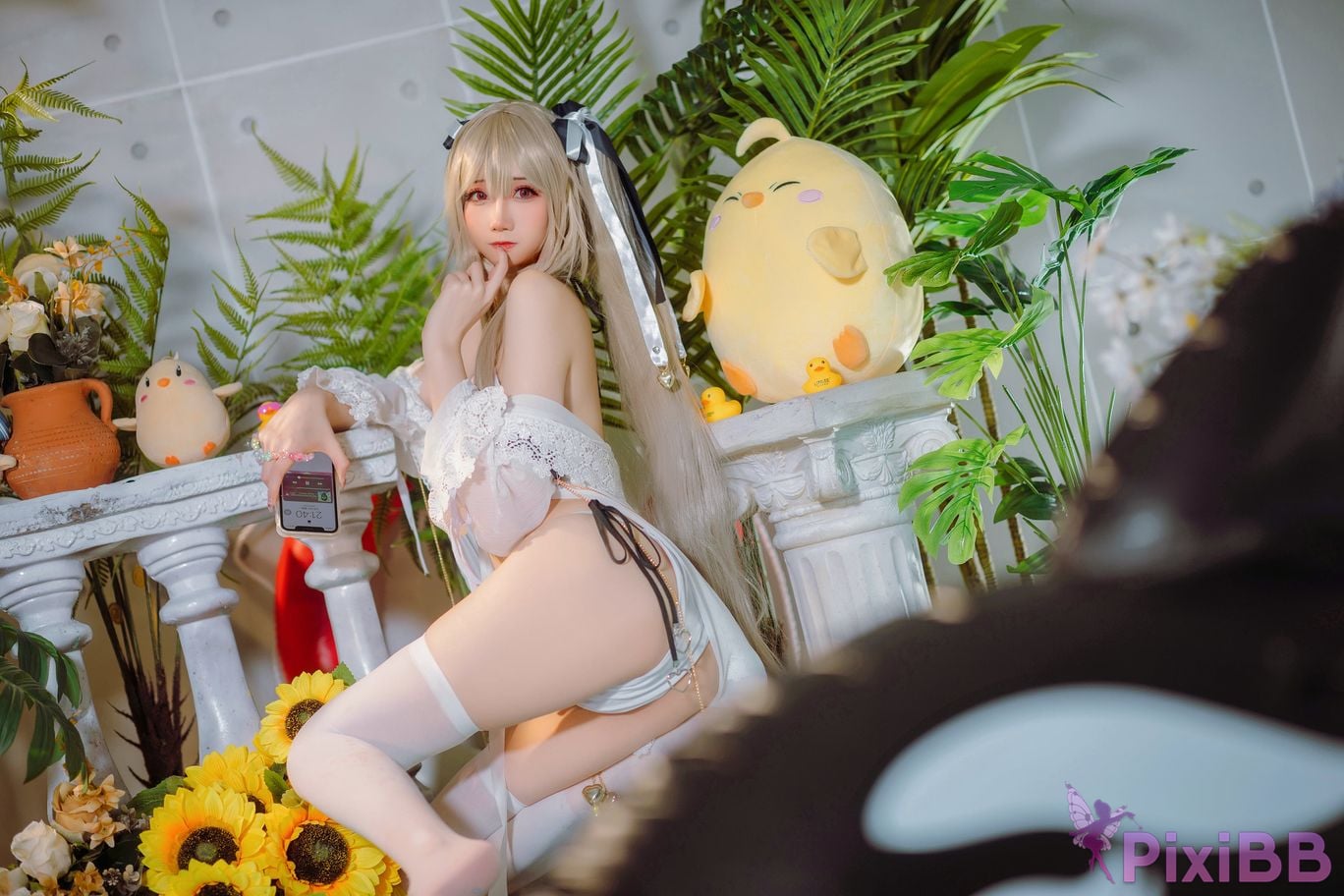 Cosplayer Braised carbon azur lane anchorage swimsuit PixiBB.COM 001