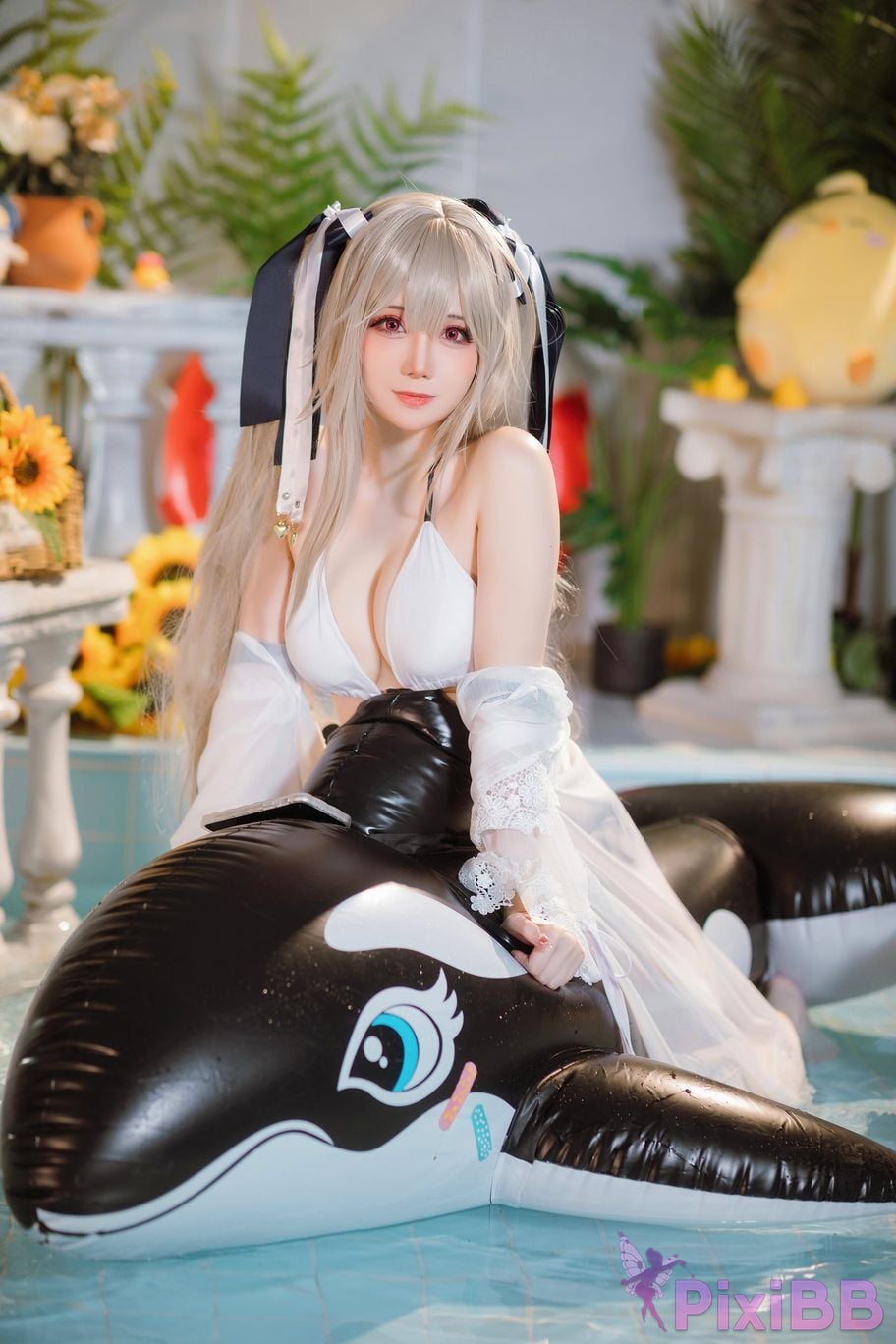 Cosplayer Braised carbon azur lane anchorage swimsuit PixiBB.COM 006