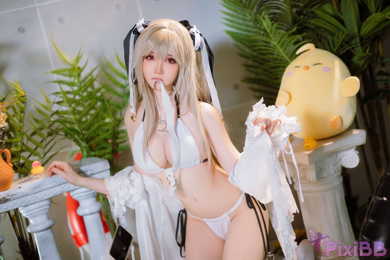 Cosplayer Braised carbon azur lane anchorage swimsuit PixiBB.COM 020