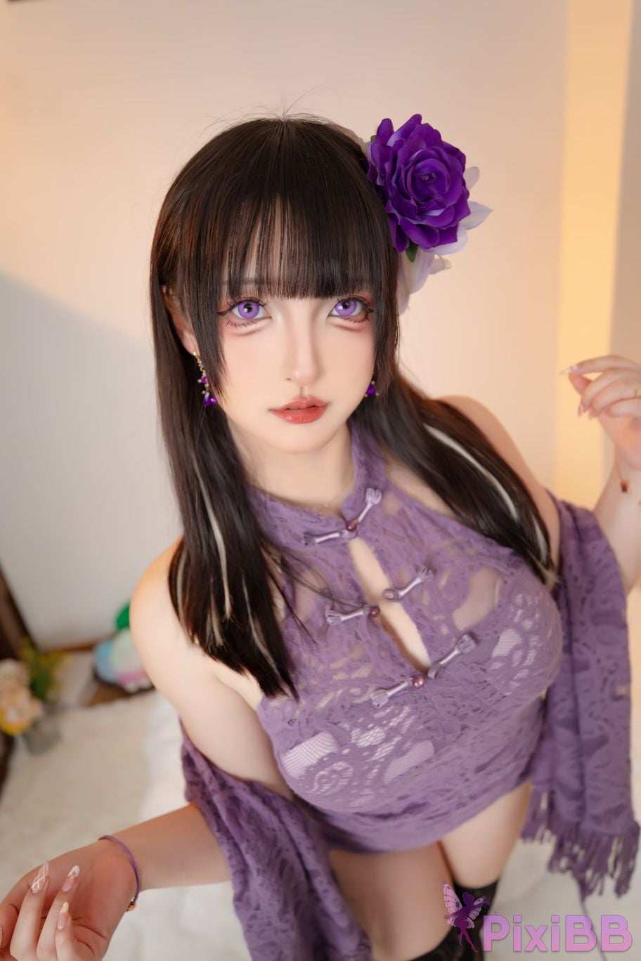 Cosplay Kagurazaka Mafuyu Purple Heart PixiBB.COM 023