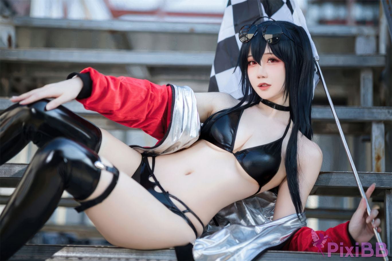 Cosplayer Braised carbon azur lane Dafeng racing suit PixiBB.COM 004