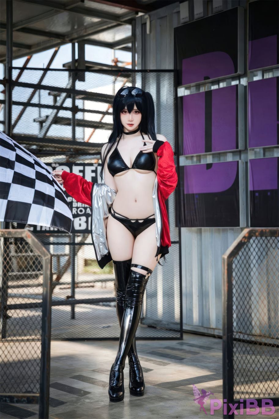 Cosplayer Braised carbon azur lane Dafeng racing suit PixiBB.COM 008