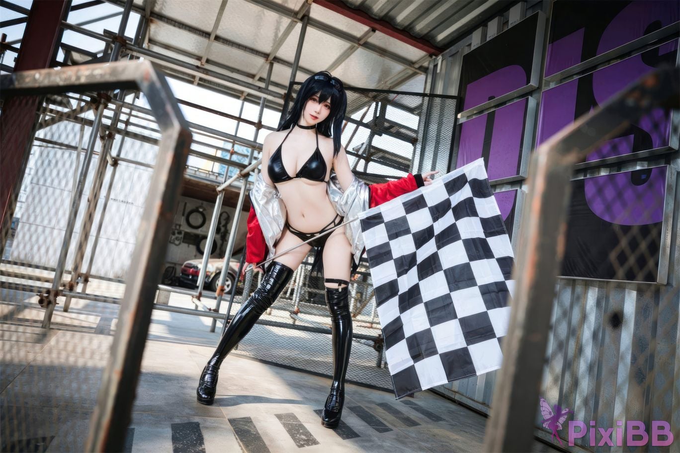 Cosplayer Braised carbon azur lane Dafeng racing suit PixiBB.COM 009