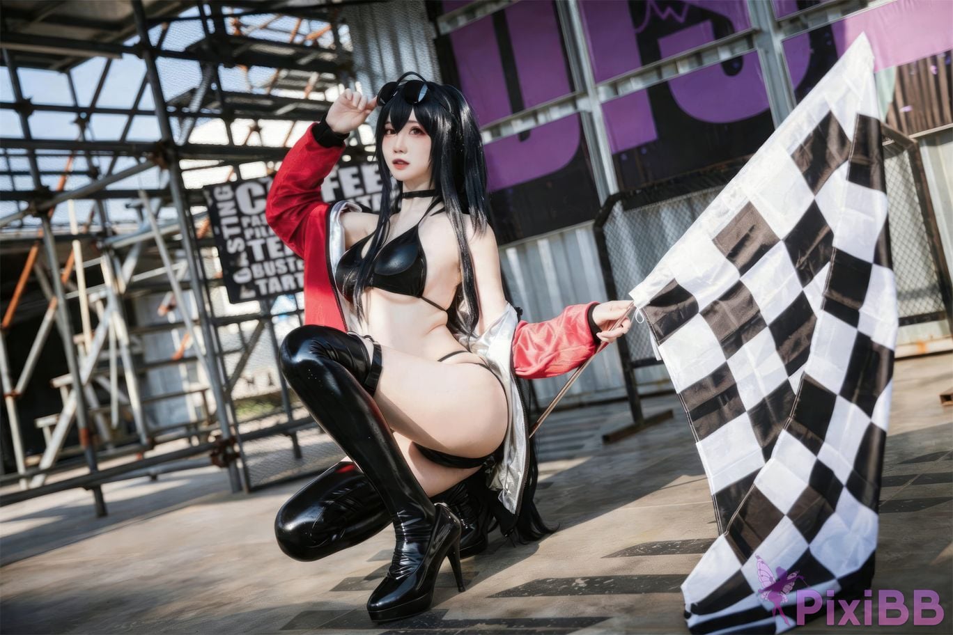 Cosplayer Braised carbon azur lane Dafeng racing suit PixiBB.COM 011