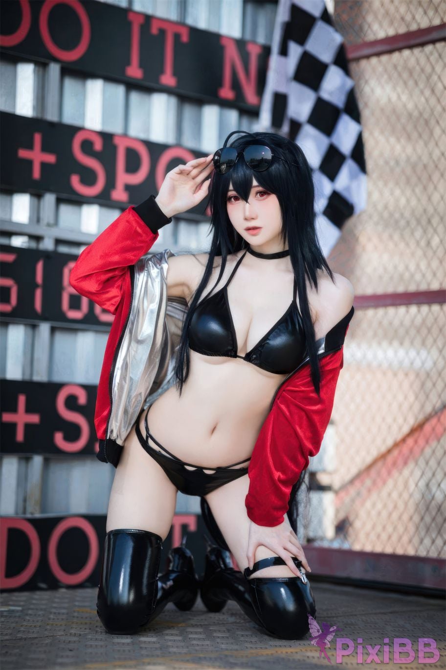 Cosplayer Braised carbon azur lane Dafeng racing suit PixiBB.COM 012