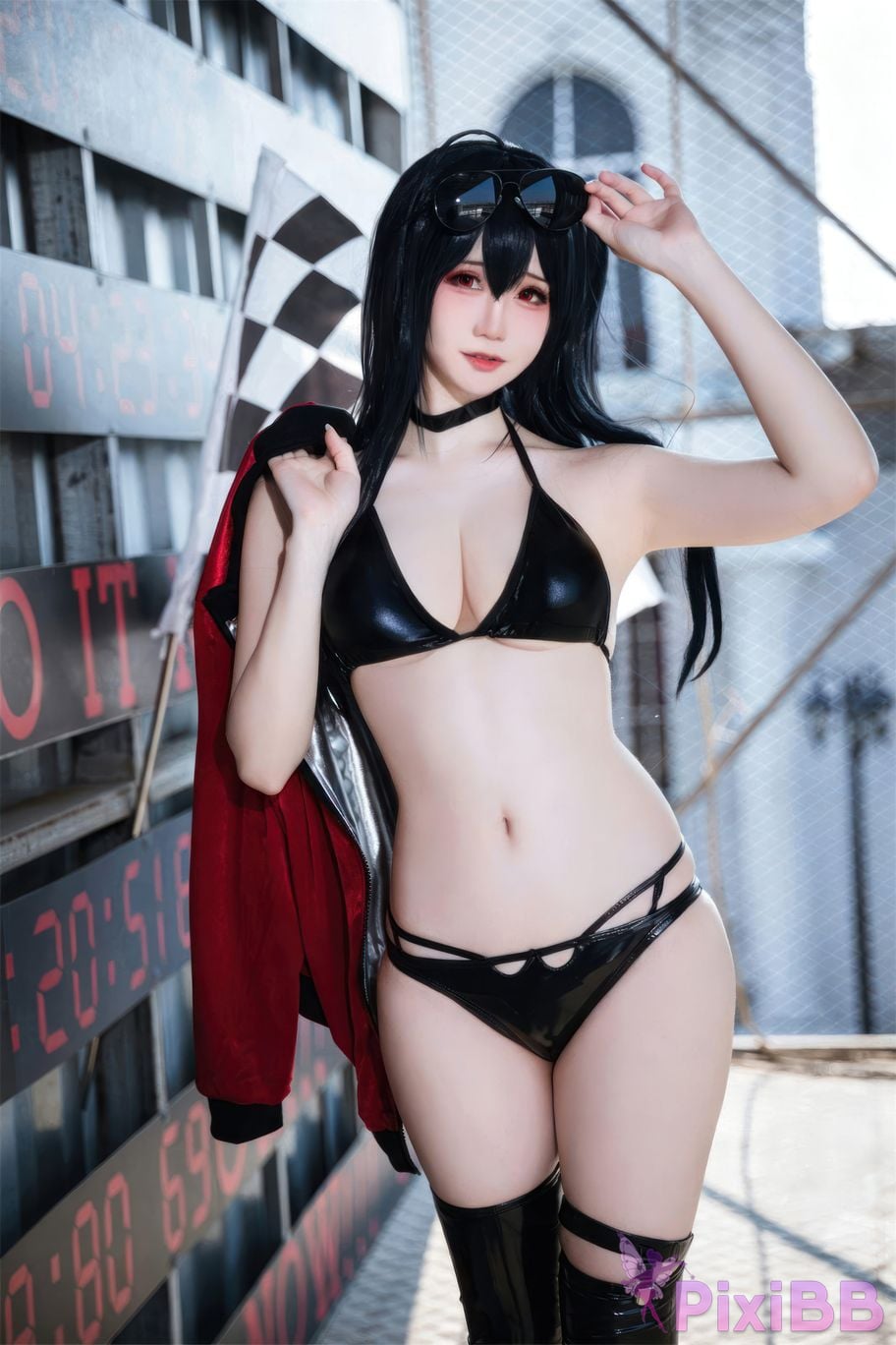 Cosplayer Braised carbon azur lane Dafeng racing suit PixiBB.COM 013