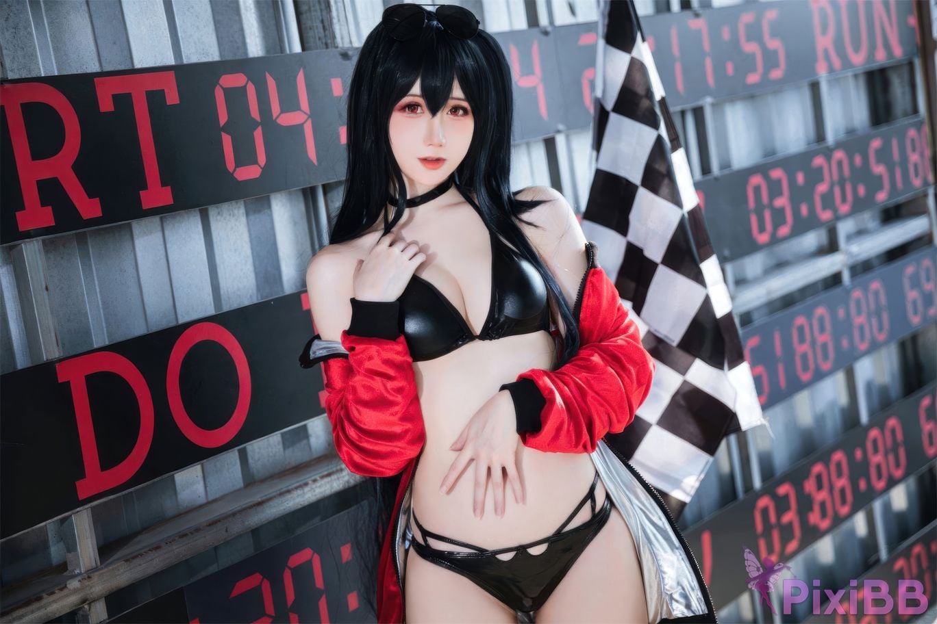 Cosplayer Braised carbon azur lane Dafeng racing suit PixiBB.COM 015