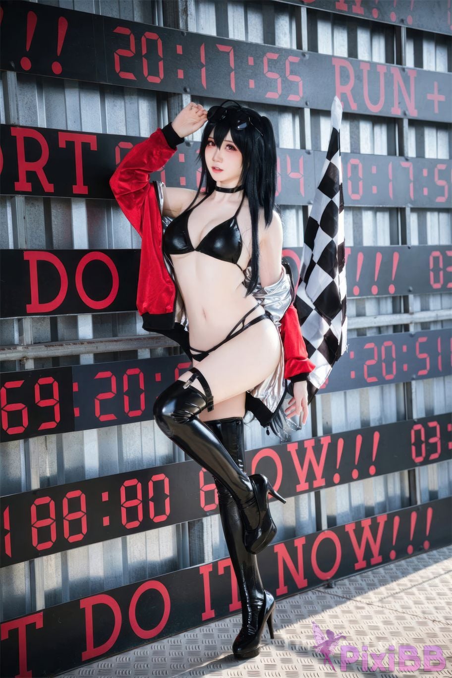 Cosplayer Braised carbon azur lane Dafeng racing suit PixiBB.COM 016