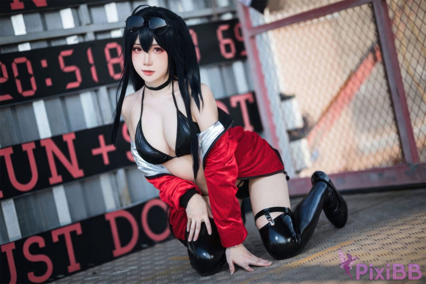 Cosplayer Braised carbon azur lane Dafeng racing suit PixiBB.COM 028