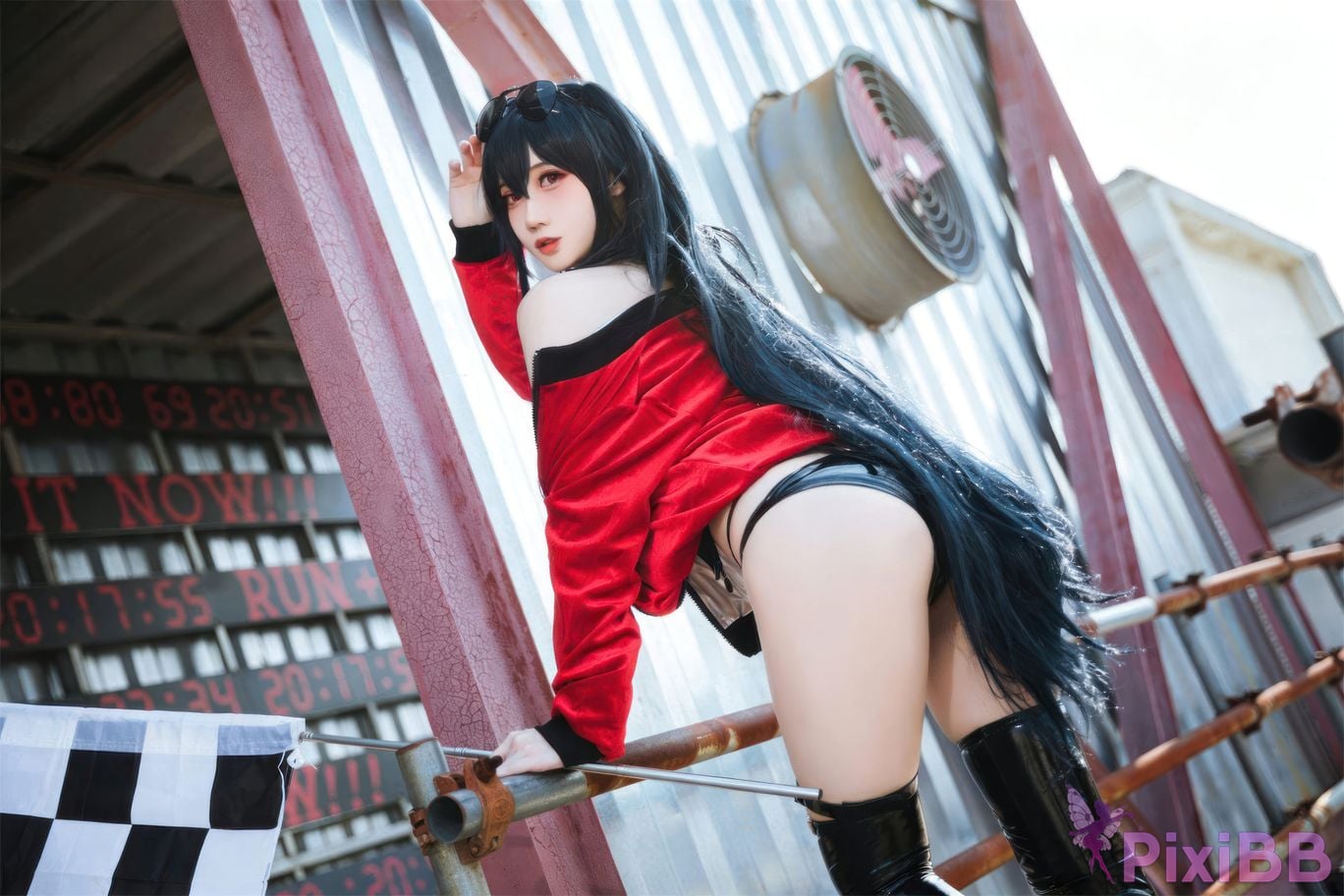 Cosplayer Braised carbon azur lane Dafeng racing suit PixiBB.COM 029