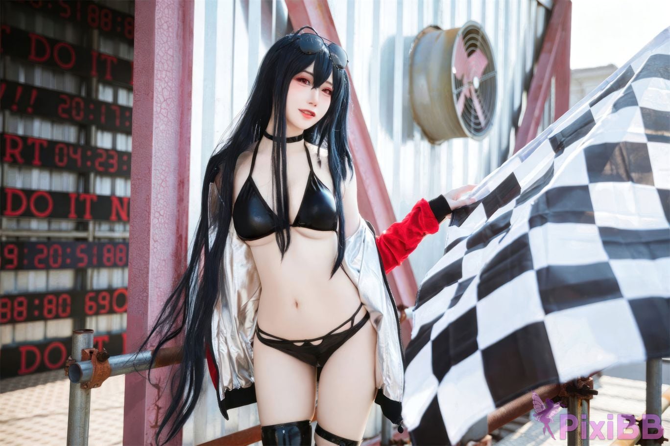 Cosplayer Braised carbon azur lane Dafeng racing suit PixiBB.COM 030