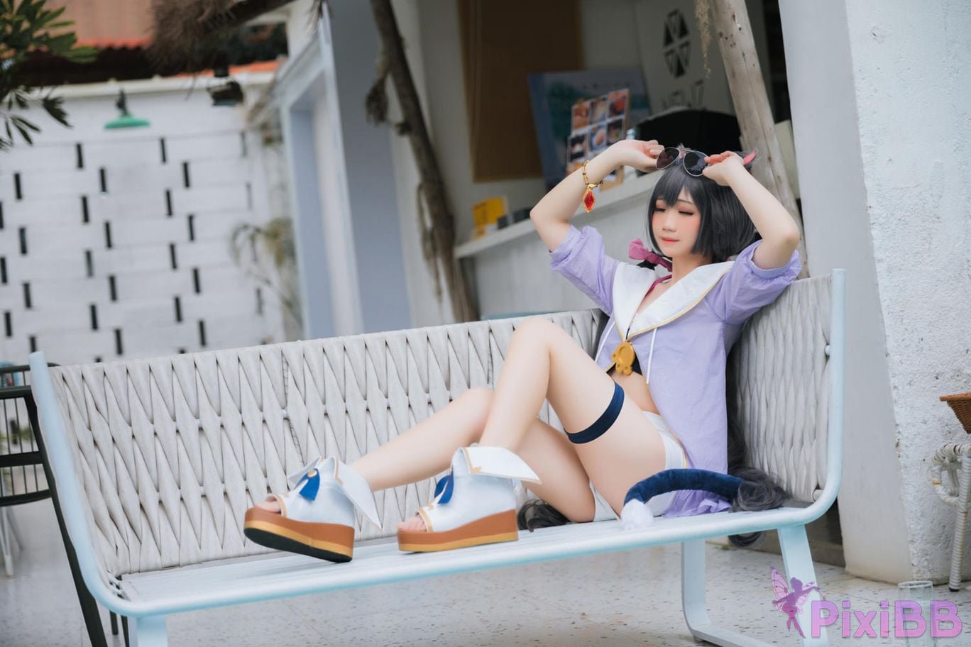 Cosplayer Braised carbon Princess Connect Kailu swimsuit PixiBB.COM 007