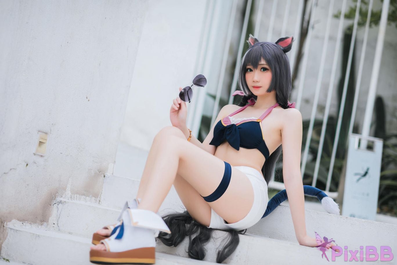 Cosplayer Braised carbon Princess Connect Kailu swimsuit PixiBB.COM 018