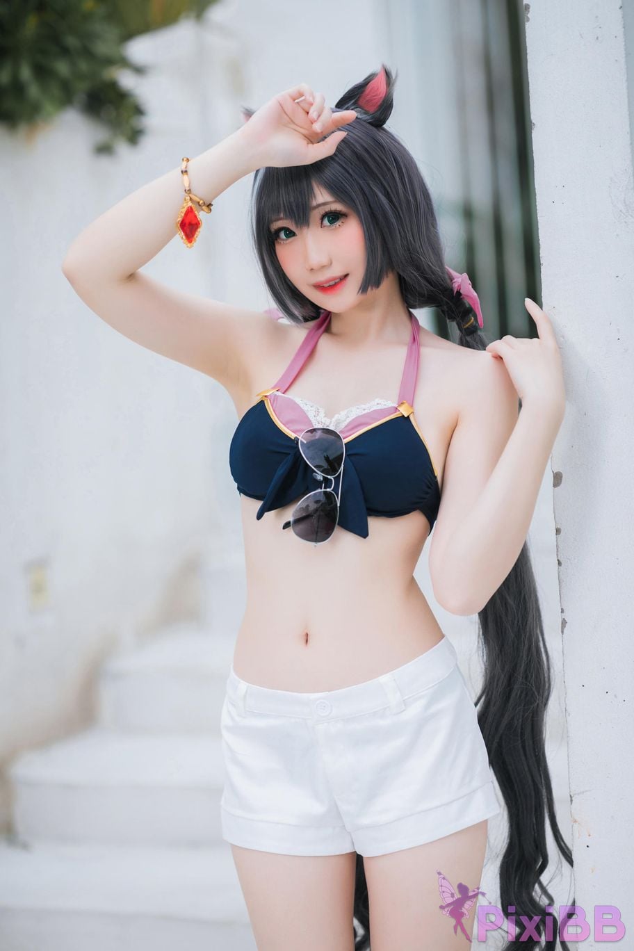 Cosplayer Braised carbon Princess Connect Kailu swimsuit PixiBB.COM 019