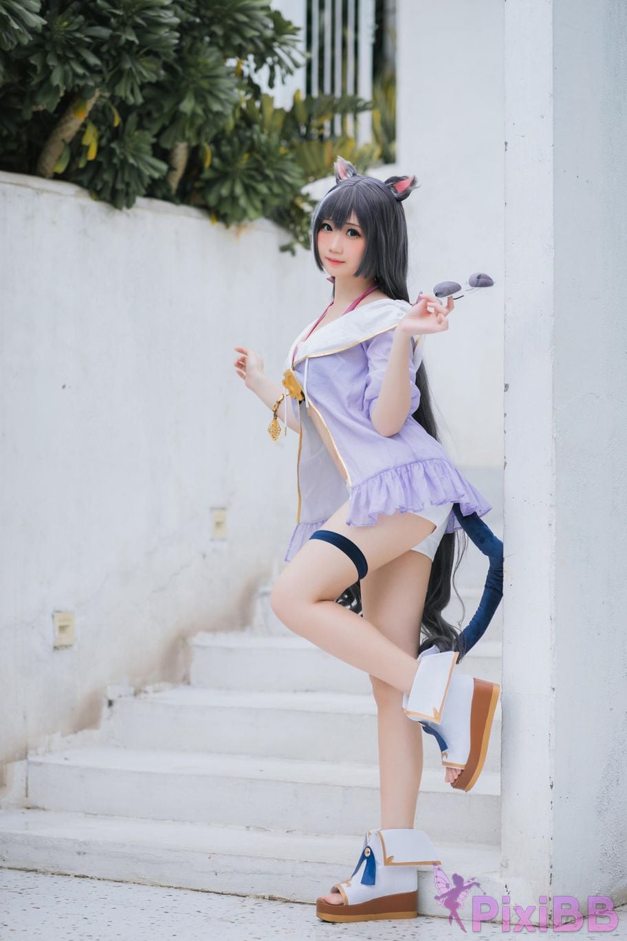 Cosplayer Braised carbon Princess Connect Kailu swimsuit PixiBB.COM 020
