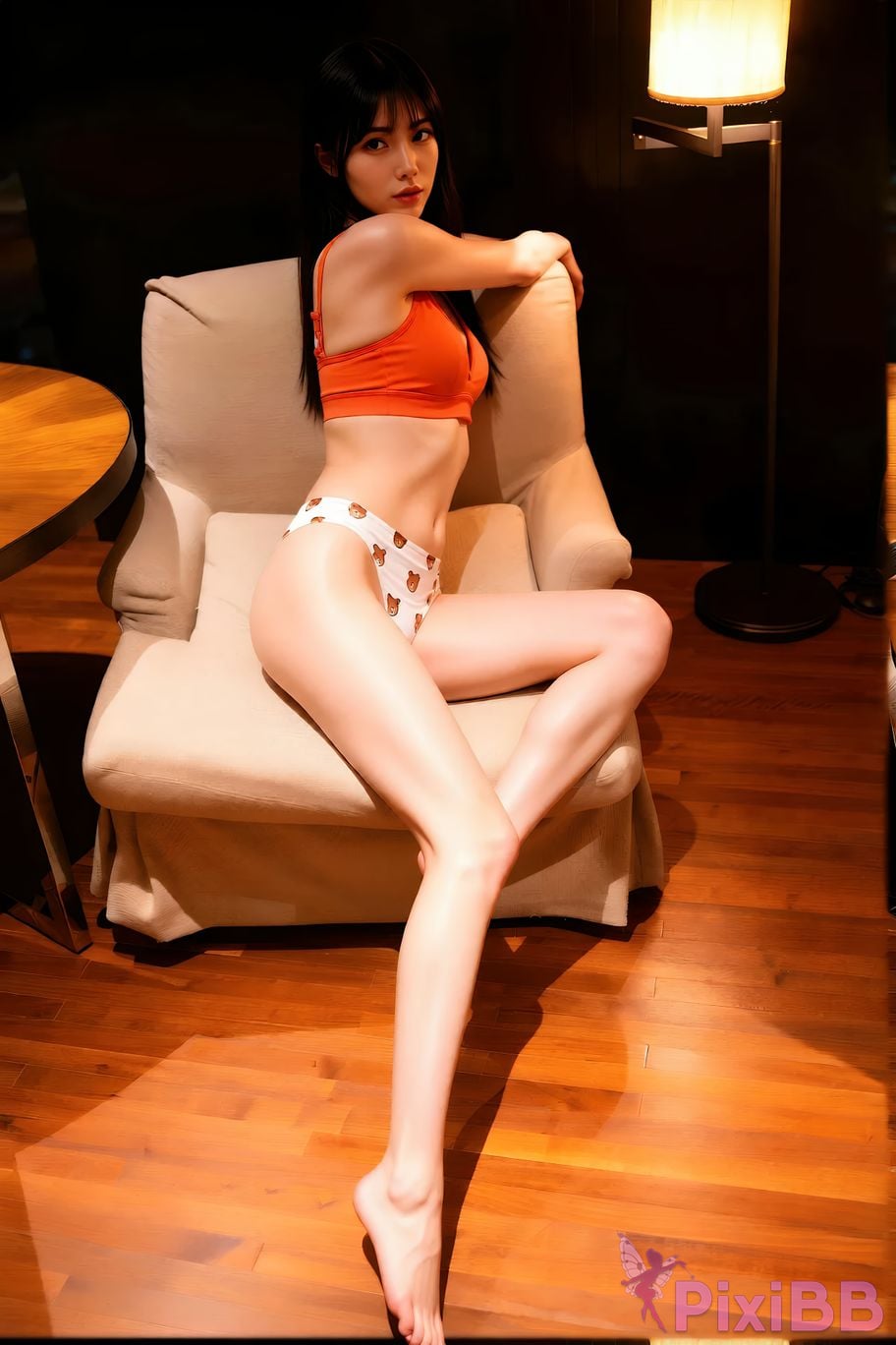 AIGirl Ming Zi Orange bra PixiBB.COM 080
