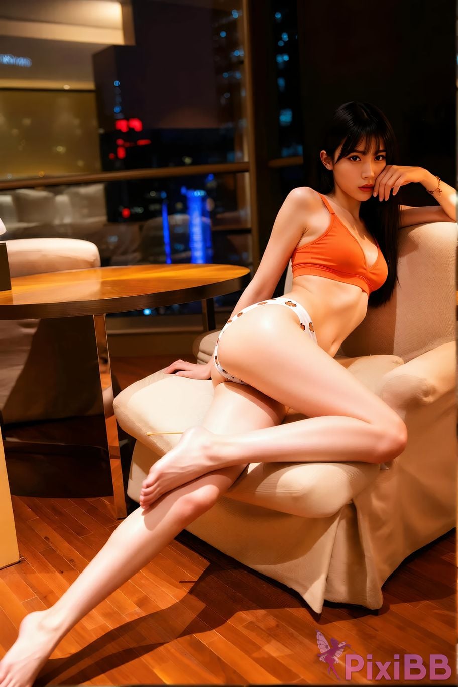 AIGirl Ming Zi Orange bra PixiBB.COM 081