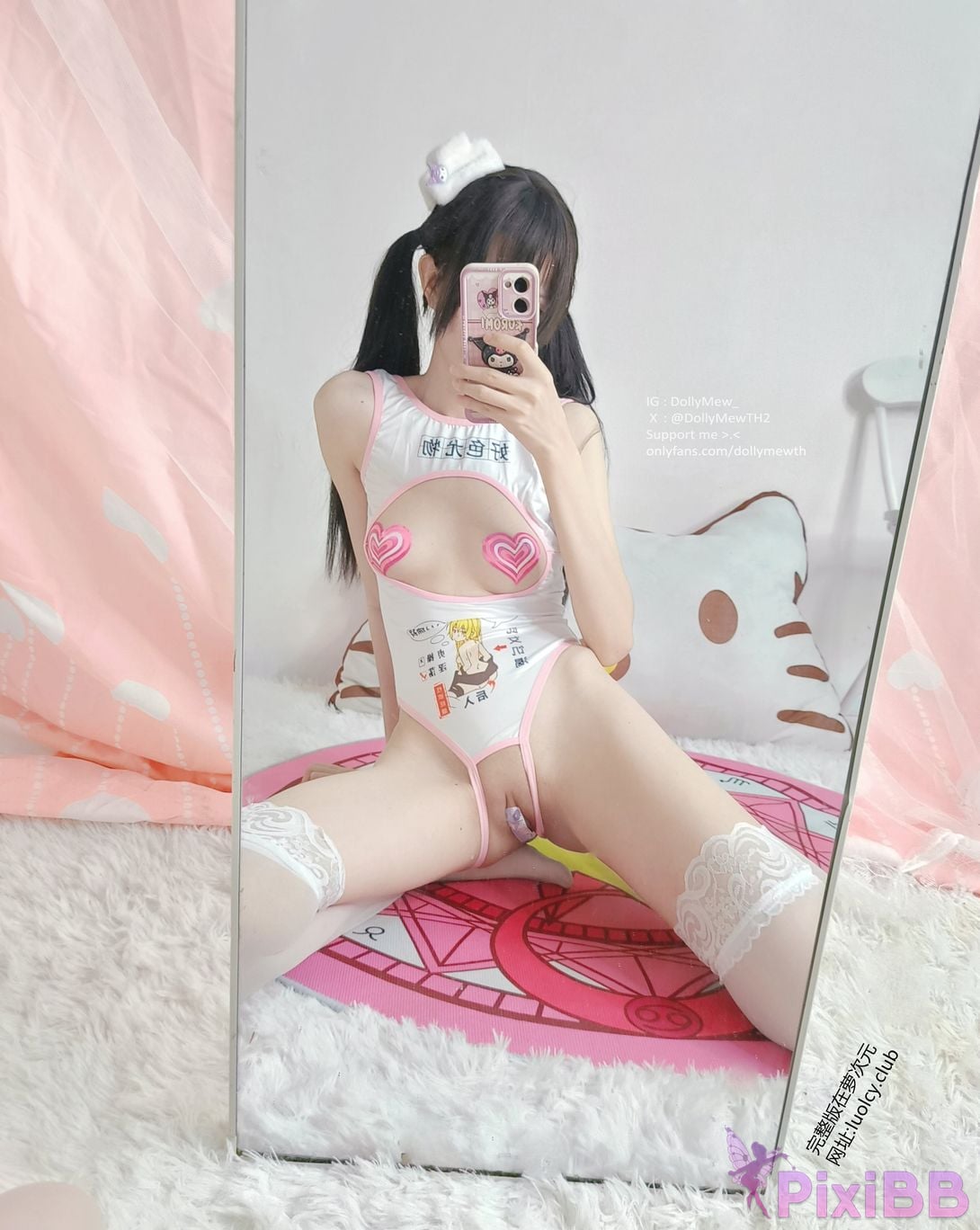 OtherXXX DollyMewDollyMewTH2 White Tiger Loli Double Ponytail Subscription Collection PixiBB.COM 011