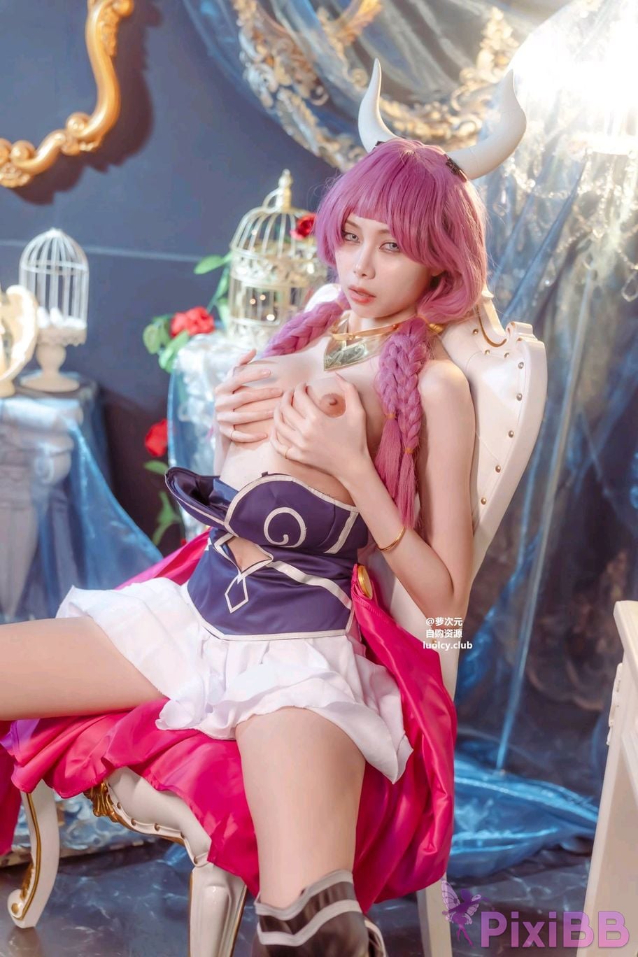 Cosplayer Haruka Yunxi a wu la gei wo tuo diao shuang nv shen de mi kuai le shi guang PixiBB.COM 001