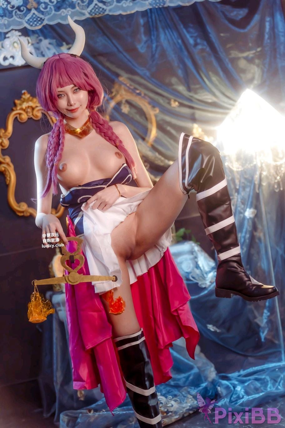 Cosplayer Haruka Yunxi a wu la gei wo tuo diao shuang nv shen de mi kuai le shi guang PixiBB.COM 010