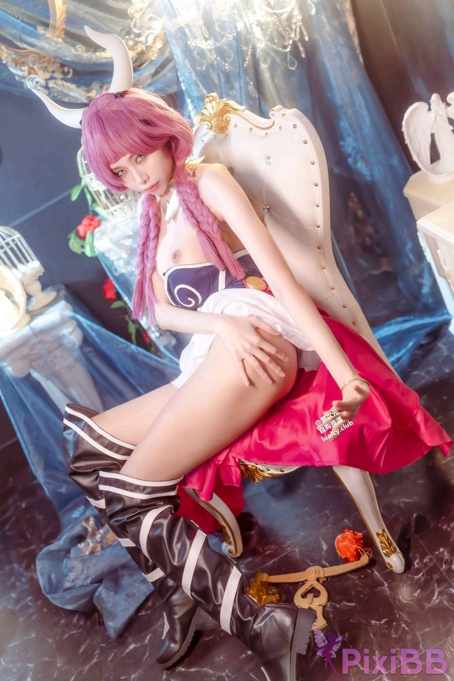 Cosplayer Haruka Yunxi a wu la gei wo tuo diao shuang nv shen de mi kuai le shi guang PixiBB.COM 021