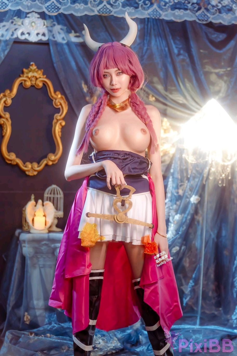 Cosplayer Haruka Yunxi a wu la gei wo tuo diao shuang nv shen de mi kuai le shi guang PixiBB.COM 040