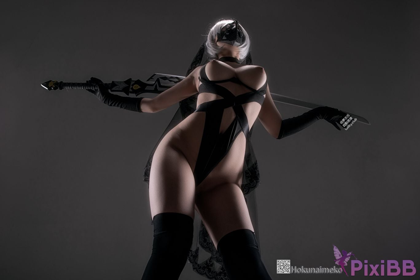 Cosplayer Hokunaimeko Kitano Meko 8K Huo Hua NieRAutomata 2B PixiBB.COM 013