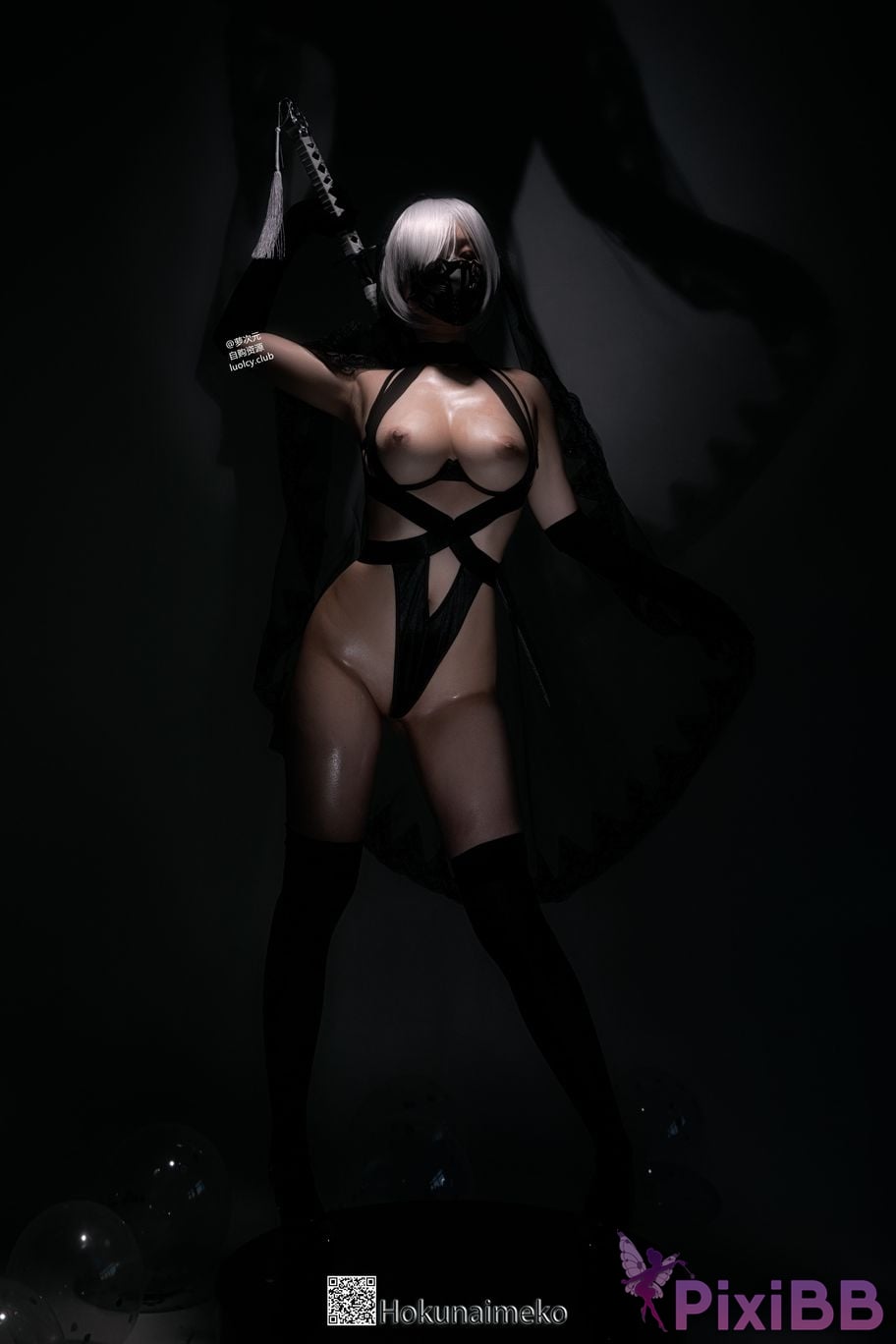 Cosplayer Hokunaimeko Kitano Meko 8K Huo Hua NieRAutomata 2B PixiBB.COM 030