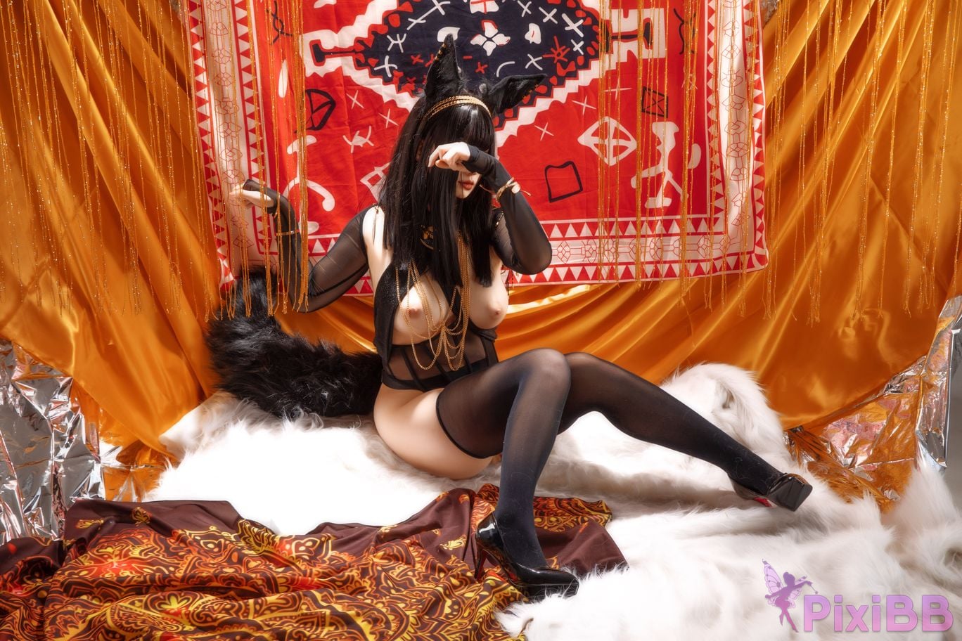 Coser Hokunaimeko Kitano Meko Anubis Cat PixiBB.COM 053