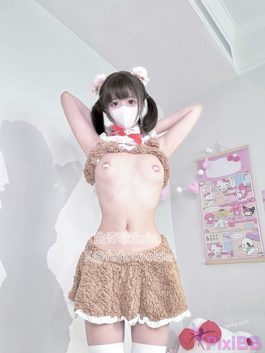 Cosplayer Cookie soft fufu OK Stretch bear PixiBB.COM 034