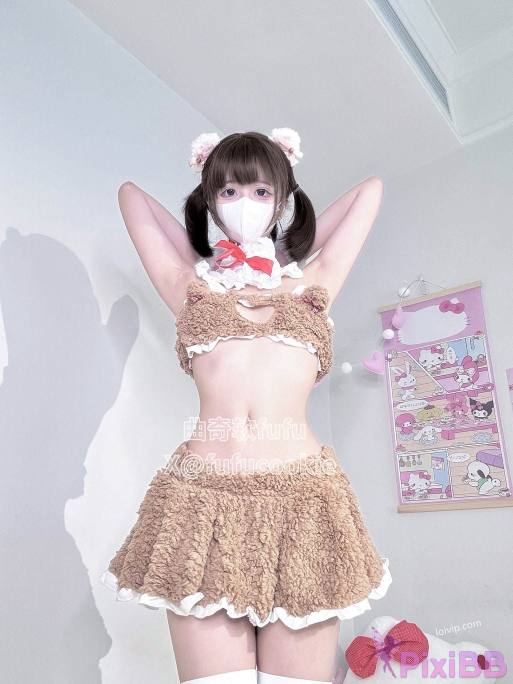 Cosplayer Cookie soft fufu OK Stretch bear PixiBB.COM 045