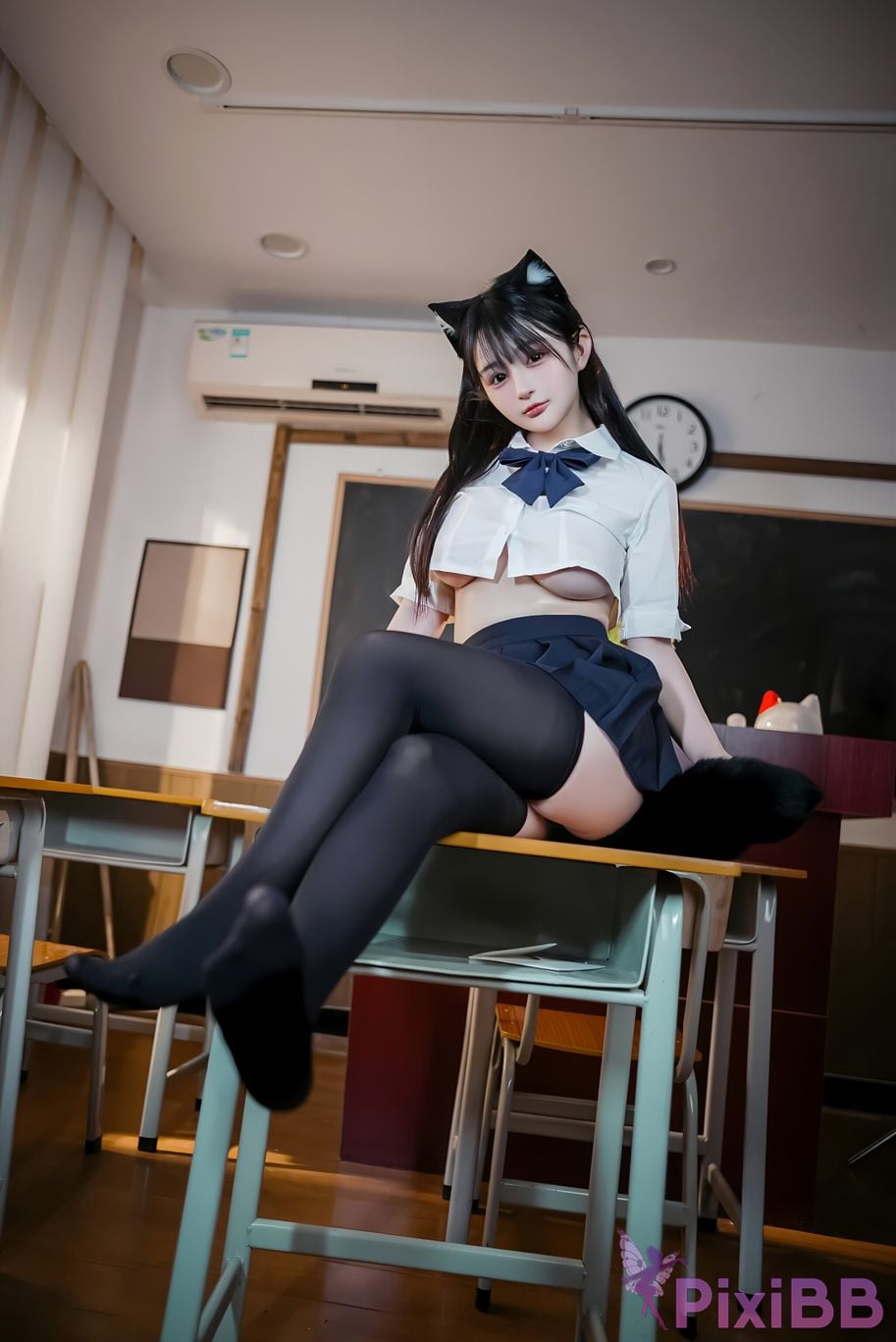 Cosplay Du jing Ningning JK Cat Ear PixiBB.COM 002